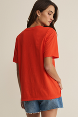 Firebrick Sweetheart Boyfriend Tee Graphic Tee