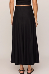 Black Meryl Midi Skirt Midi Skirt