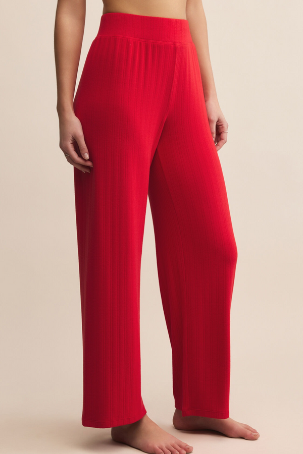 Firebrick Luxe Pointelle Pant Pant