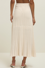 Gray Lexa Sweater Skirt Maxi Skirt