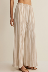 Light Gray Scout Knit Striped Pant Pant
