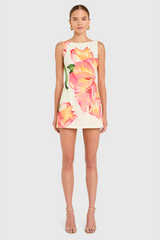 Lavender Francie Romper in Hibiscus Print Romper
