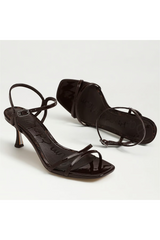 Presley Strappy Kitten Heel | Chocolate Patent Leather