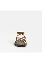 White Smoke Dakota Ankle Strap Sandal | Spiced Nutmeg Suede Sandal