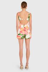 Lavender Francie Romper in Hibiscus Print Romper