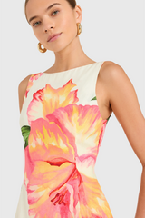 Lavender Francie Romper in Hibiscus Print Romper