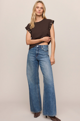 Light Gray Camino Grommet Top Top
