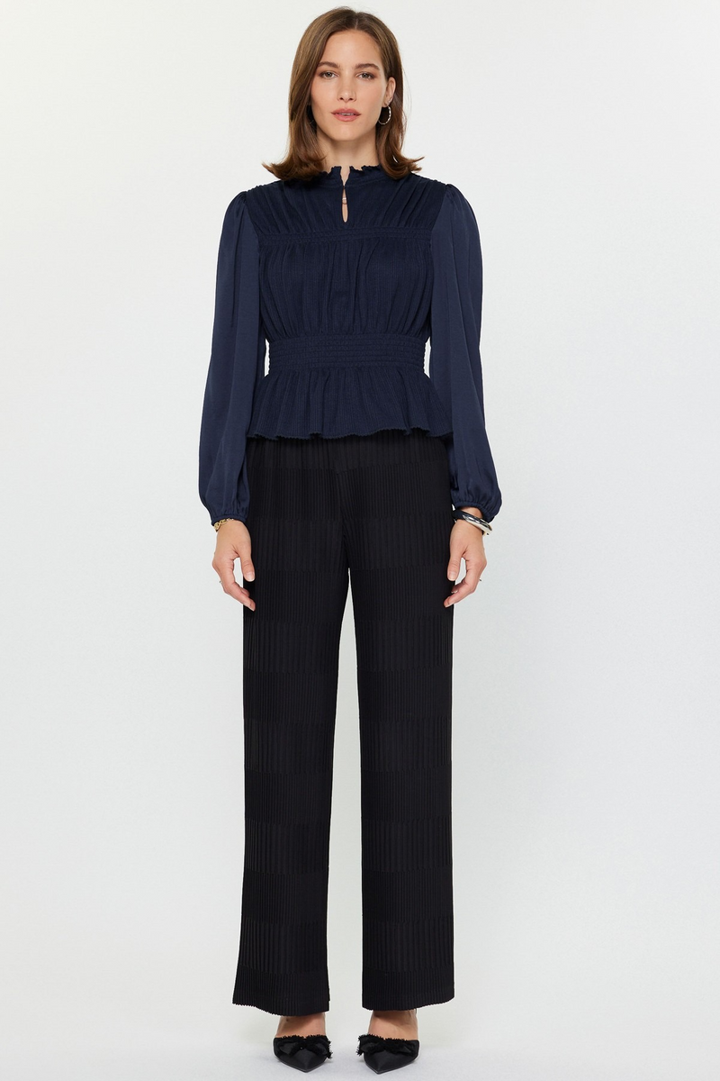 Black Logan Peplum Top Top