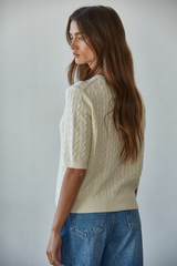 Gray May Cable Knit Cardigan Cardigan
