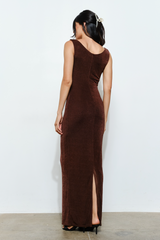 Lavender Wanda Slinky Knit Maxi Dress Maxi Dress