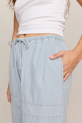 Light Gray Soft Denim Carpenter Pant Pant