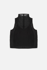 Black Hugh Sheer Top Top
