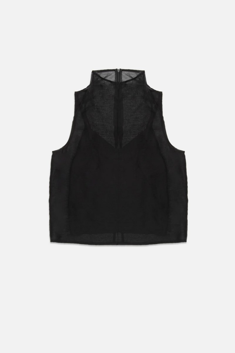 Black Hugh Sheer Top Top