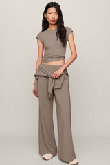 Dim Gray Soft Trace Second Skin Top Top