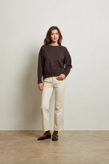 Gray Janet Cotton Crewneck Sweater Sweater