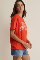 Light Gray Sweetheart Boyfriend Tee Graphic Tee
