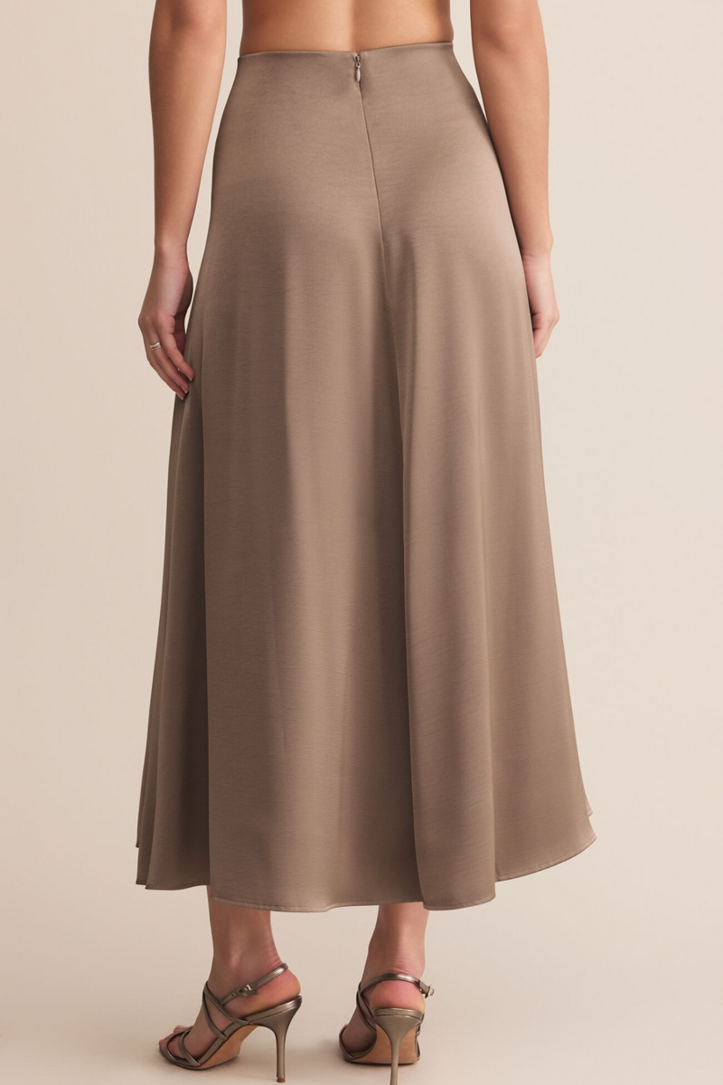Gray Northpointe Satin Midi Skirt Midi Skirt