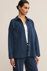 Light Gray All Day Knit Denim Jacket Jacket