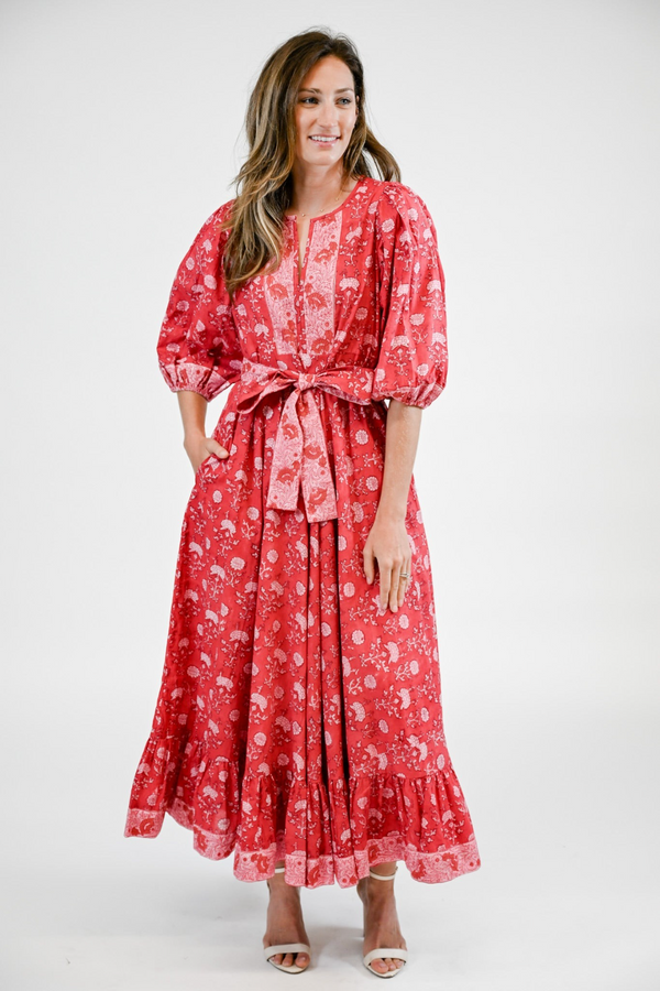 Light Gray Laurel Maxi Dress | Merlot Maxi Dress