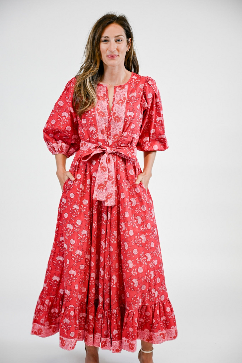 Light Gray Laurel Maxi Dress | Merlot Maxi Dress