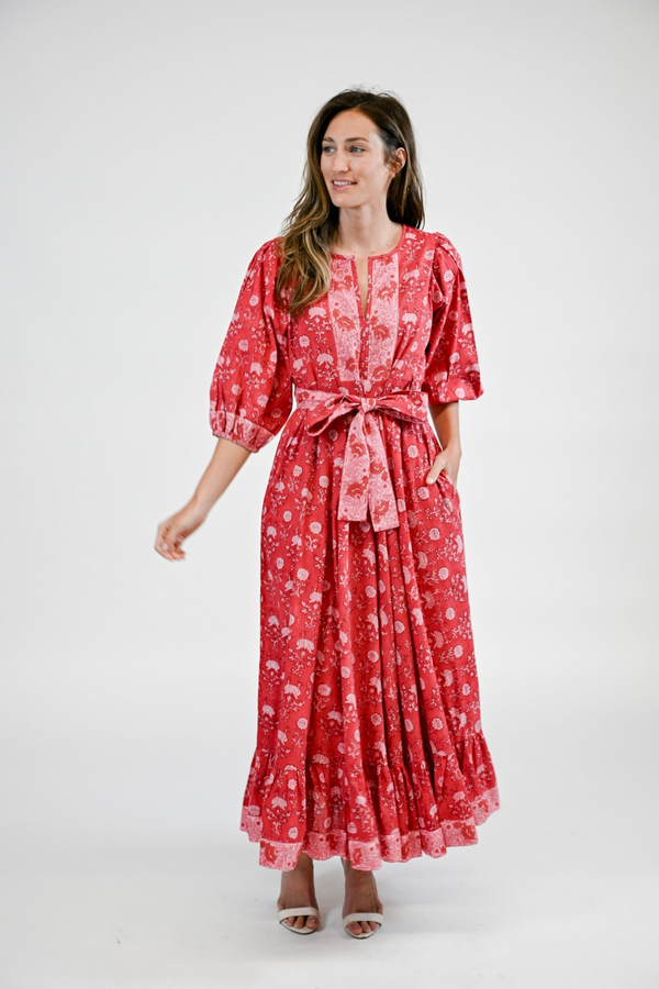 Light Gray Laurel Maxi Dress | Merlot Maxi Dress