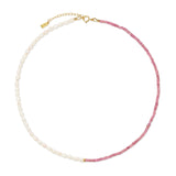 Antique White Coraline Beaded Necklace Necklace