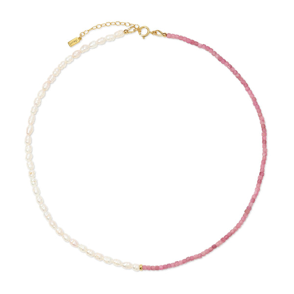 Antique White Coraline Beaded Necklace Necklace