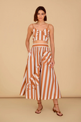 Tan Kit Skirt in Ceramica Midi Skirt