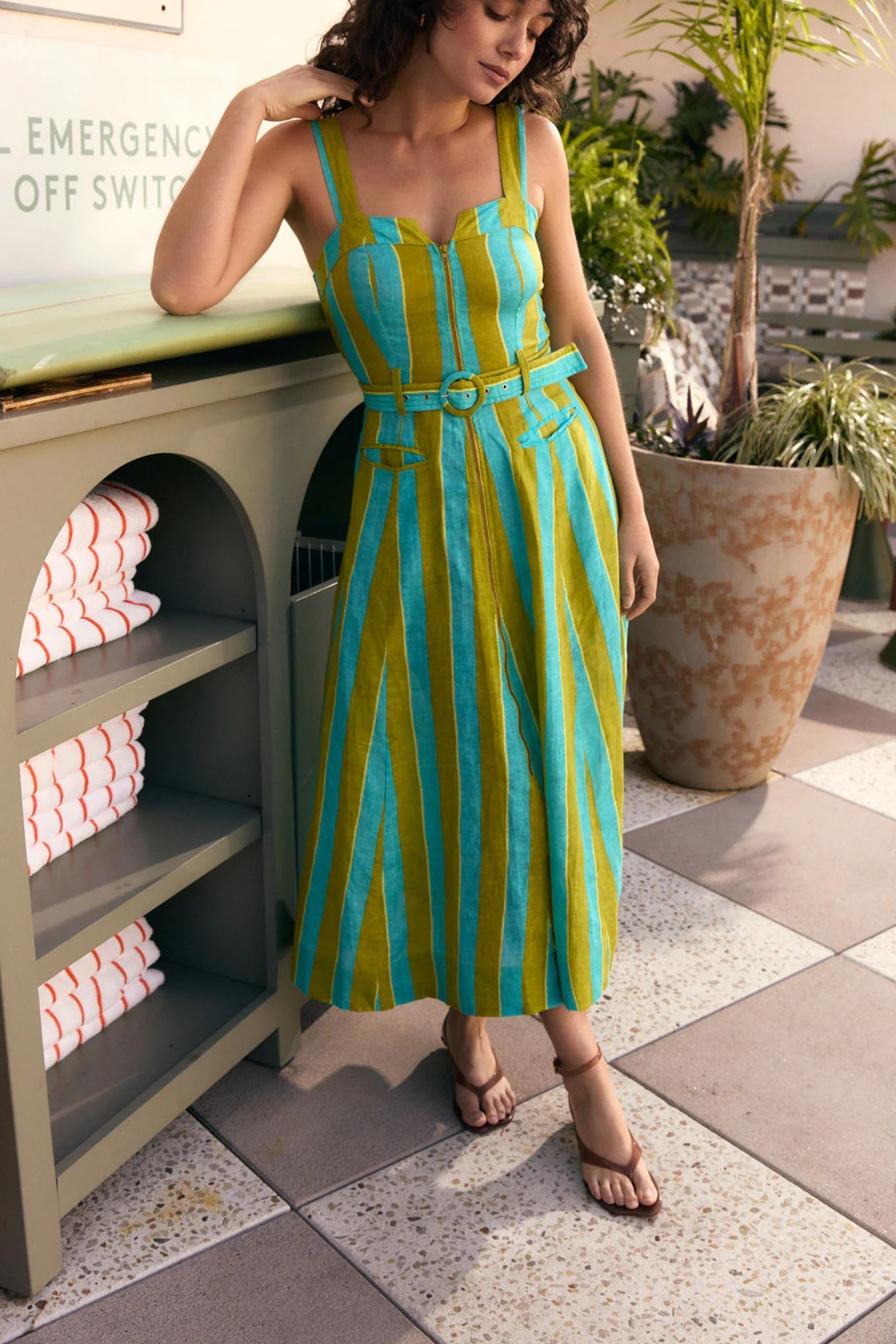 slim fit dress slacks Citrus Bloom Women's Yellow A-Line Dress – Stylish Summer Casual main image 1