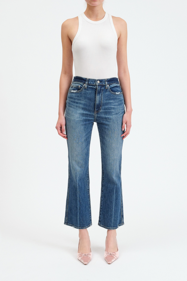 White Smoke Soho High Rise Ankle Flare | Rush Hour Jeans