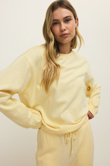 Antique White Classic Boyfriend Sweatshirt Sweater