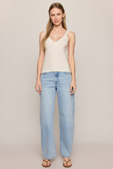 Light Gray Eve Lace Trim Tank Tank Top