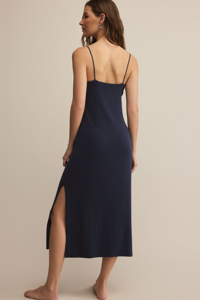 Gray Classique Rib Dress ZLD253997