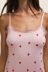 Tan Little Things Heart Chemise Pajamas