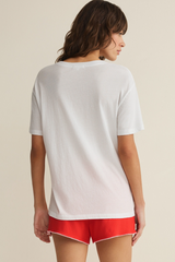 Light Gray USA Star Boyfriend Tee Graphic Tee