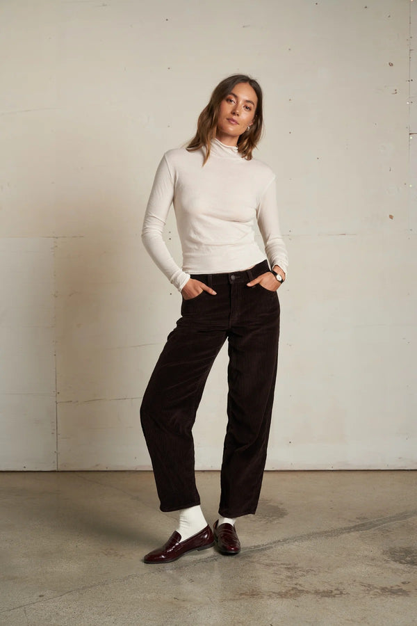 Dark Gray Kim Mockneck Top Top