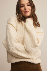 Gray Romnie Whipstitch Sweater Sweater