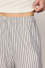 Gray Scout Knit Striped Pant Pant