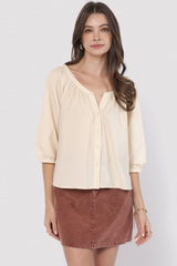 Light Gray Dusk Cotton Blouse Blouse