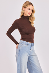 Light Gray Coralie Turtleneck Knit Top Top