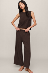 Dark Slate Gray Sloane Cotton Jersey Muscle Tank Top
