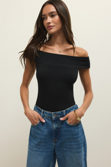 Antique White Second Skin Off Shoulder Top Top