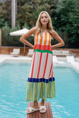 Sky Blue Charlie Striped Maxi Dress Maxi Dress