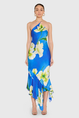 Lavender Gabriella Midi Dress in Mallorca Print Midi Dress