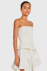 Lavender Hathaway Top in Oxford Blue Stripe Top