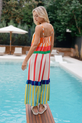 Sky Blue Charlie Striped Maxi Dress Maxi Dress