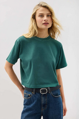 Light Gray Relaxed Crop Tee Crop Tee