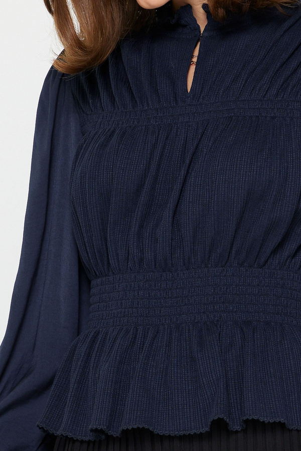 Dark Slate Gray Logan Peplum Top Top