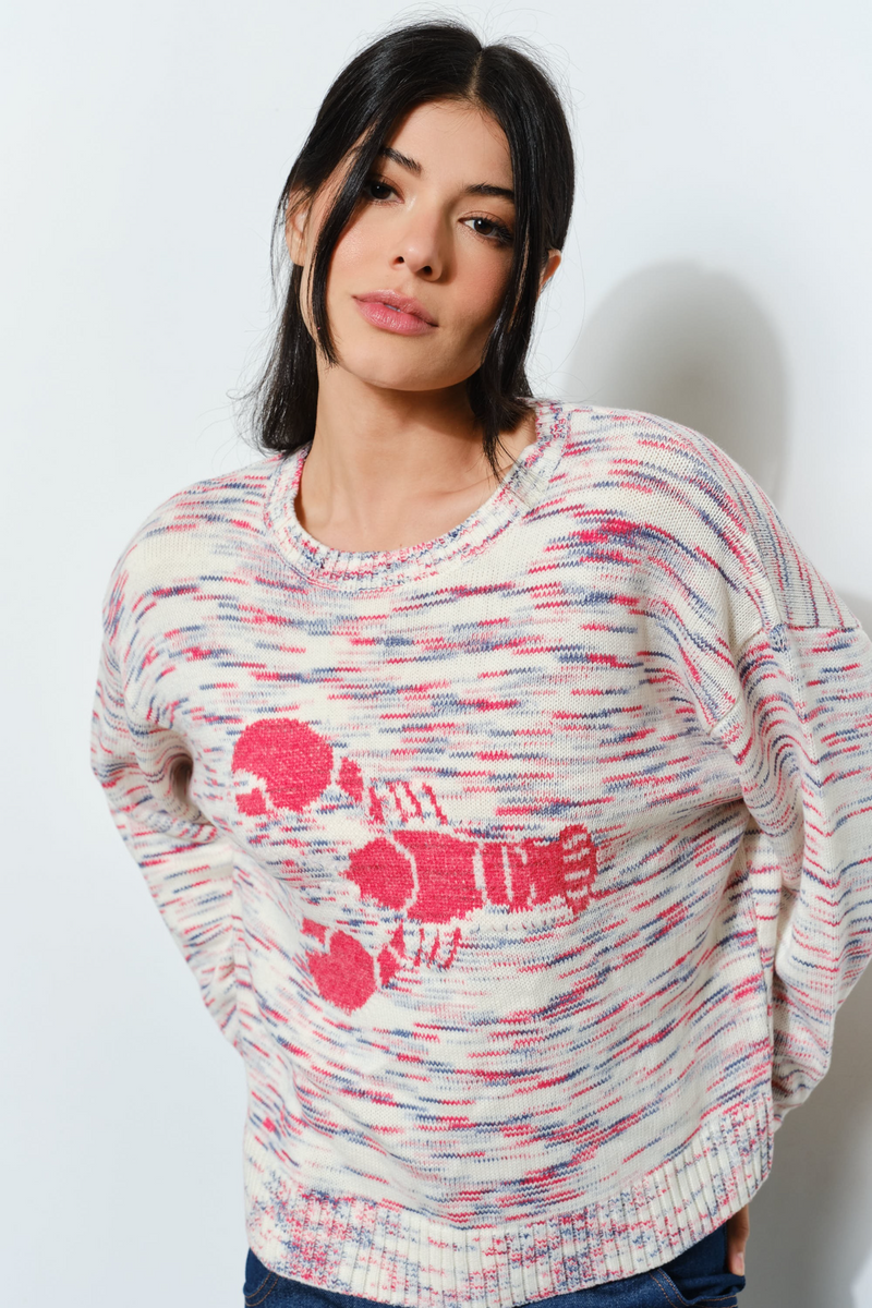 Light Gray Super Nova Lobster Sweater Sweater