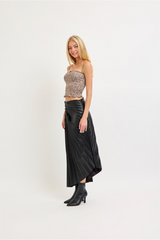 Lavender No Apologies Vegan Leather Midi Skirt Midi Skirt